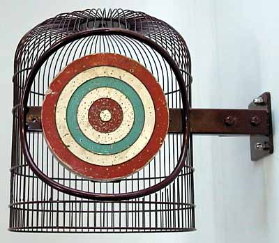 Piks Dartboard in a Cage